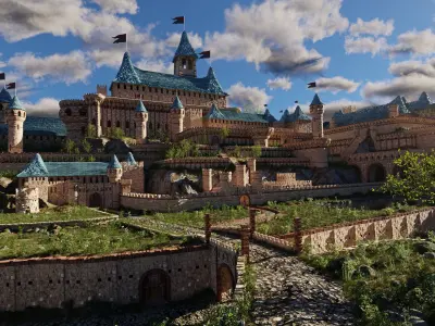 Castle Scene 3D model