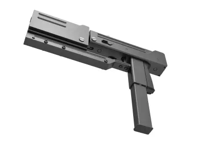 Submachine gun modified MAC-11 from the movie Blade 1998 3D model