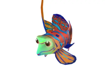 Dragonet Animated Fish  Low-poly 3D model