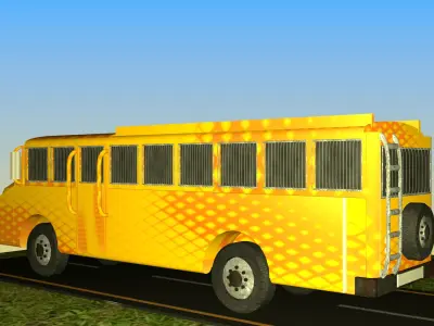 Indian Bus Model Type 4 Free low-poly 3D model