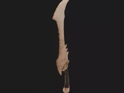 Ancient Fantasy Bone Sword 3D model