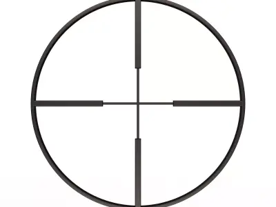 Sniper Target Symbol Low-poly 3D model