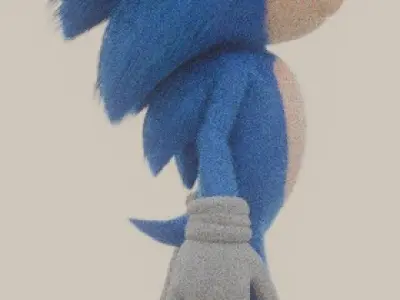 sonic movie model 3d Free low-poly 3D model