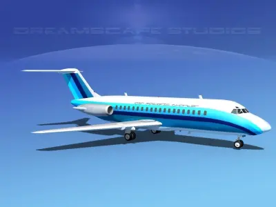 Douglas DC-9-15 Air Pacific Charter 3D model