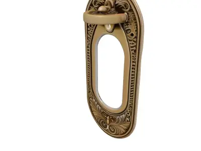 Ornate Brass Furniture Handle 3D model