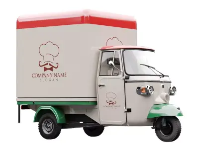 Piaggio Ape V-Curve Food Track 3D model
