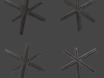 Military Hedgehog Low-poly 3D model