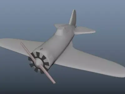3d plane i-16 model 3D model