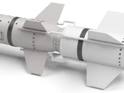 AGM UGM RGM 84 Harpoon Anti-Ship Missile 3D model