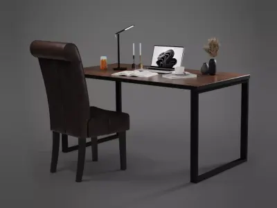 Work table - Office table Free 3D model