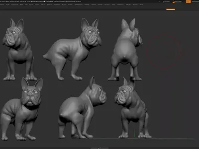 Frenchie bulldog Free 3D model