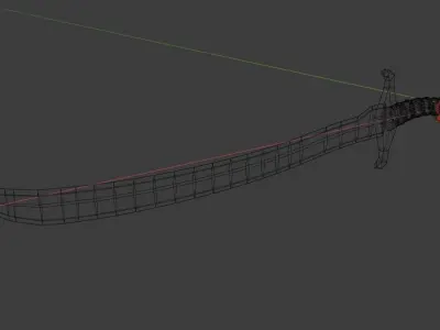 Turkish Scimitar Free low-poly 3D model