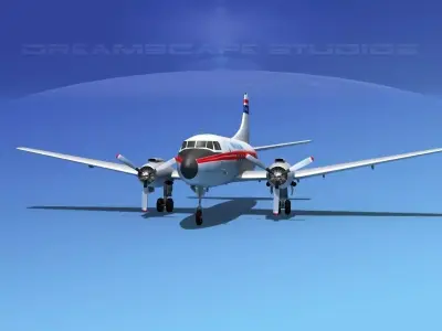 Martin 404 Pacific Airlines 3D model