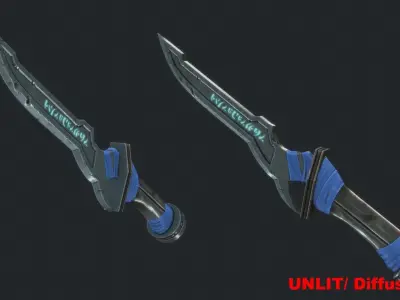 Fantasy Stylish- Dagger of Faith Low-poly 3D model