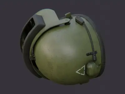 Spetsnaz Gas Mask Helmet Accessory Low-poly 3D model