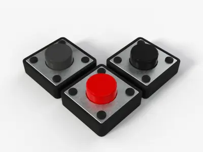 circuit board push button switch 3D model