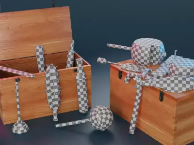 Ridiculous Weapons Game Asset Pack Free low-poly 3D model