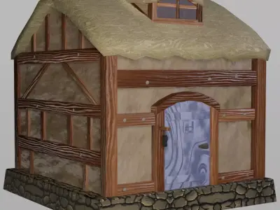 Farm Building Medium Poly 3D model