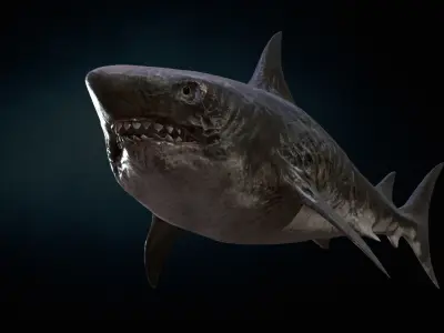 AlienShark 3 Low-poly 3D model