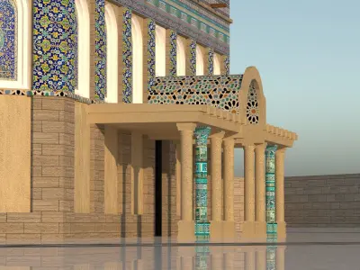 Aqsa Mosque Free low-poly 3D model