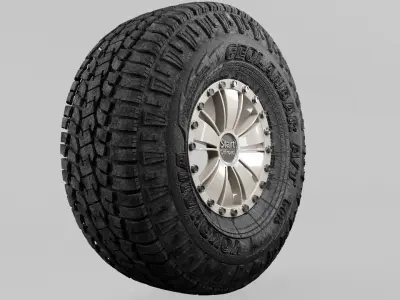 car tire off-road 3D model