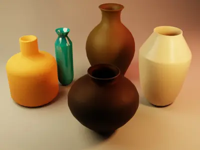 3D models of various types of vases Free 3D model