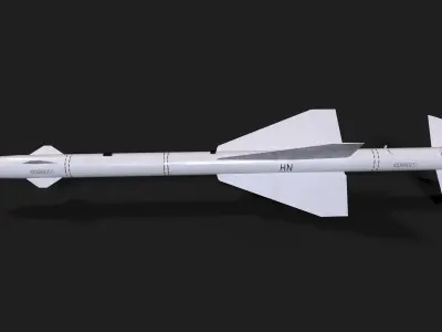 aa7 r24 air to air missile Low-poly 3D model