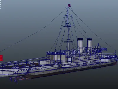 Ottoman Battleship Mesudiye 3D Model 3D model