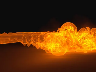 Static Volumetric Flame VDB for Blender 3D model