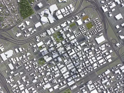 Birmingham Low-poly 3D model