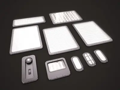 Sci Fi Light Kitbash 3D model