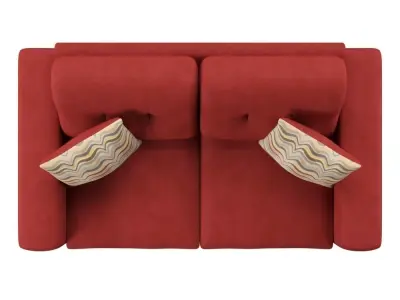SOFA002 loveseat with pillows Free 3D model