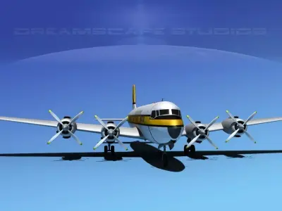 Douglas DC-7C Air Europe 3D model