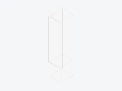 Locker - Laminate - Integral - Classic - High Base - 1 Door Low-poly 3D model