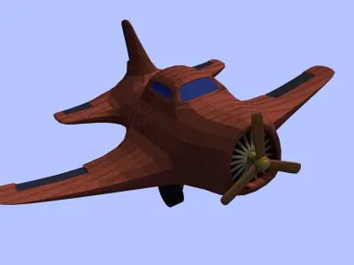 Low Poly Air plane Low-poly 3D model