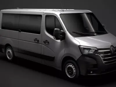 Renault Master L2H1 WindowVan 2020 3D model