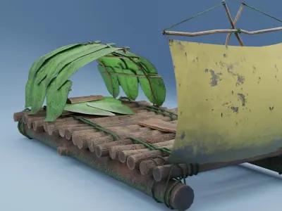 Survival Ship Low-poly 3D model