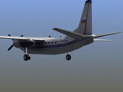 An-24 Coke LD1 Low-poly 3D model