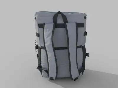 Travel bag Low-poly 3D model