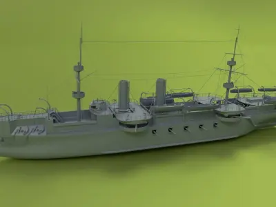 Brazilian Cruiser Almirante Tamandare 3D model