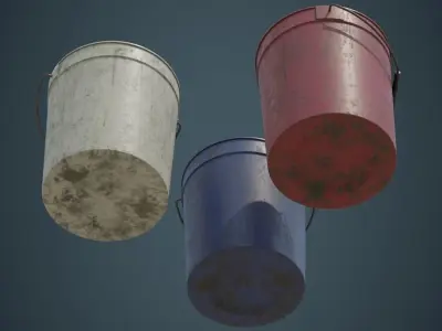 Bucket 2B Low-poly 3D model