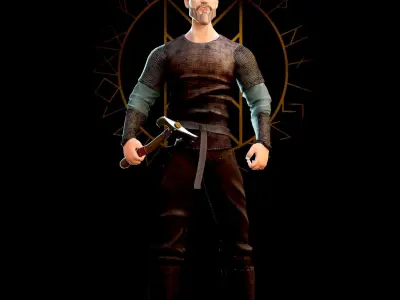 Floki Viking Low-poly 3D model