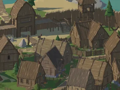 RPG Poly Pack - Slavic Town Low-poly 3D model