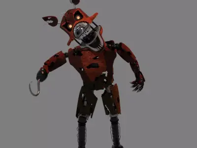 FNaF 4 Nightmare Foxy 3D model