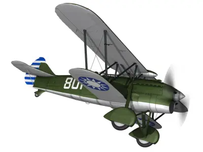 Fiat CR 32 - Chinese Nationalist Air Force 3D model