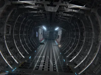 Aircraft interior 3D model