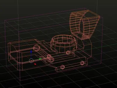 Red Dot Sight 3D Model - Game Ready Low-poly 3D model