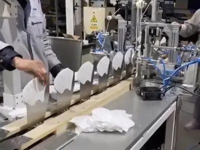 Face mask and N95 mask ear band ultrasonic welding machine 3D model