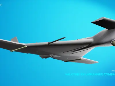 Valkyrie-RX Unmanned Combat Drone --- French MALE Prototype 3D model