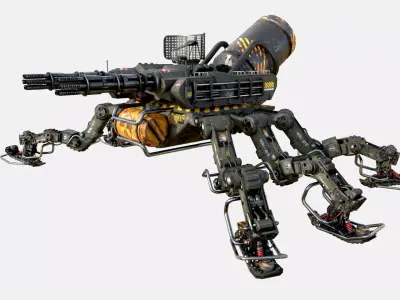 MK-23 TARANTULA Low-poly 3D model